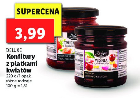 Konfitura truskawka z kwiatami czarnego bzu Deluxe promocja