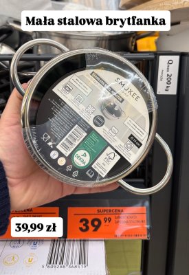 Brytfanka mała stalowa SMUKEE promocja w Biedronka