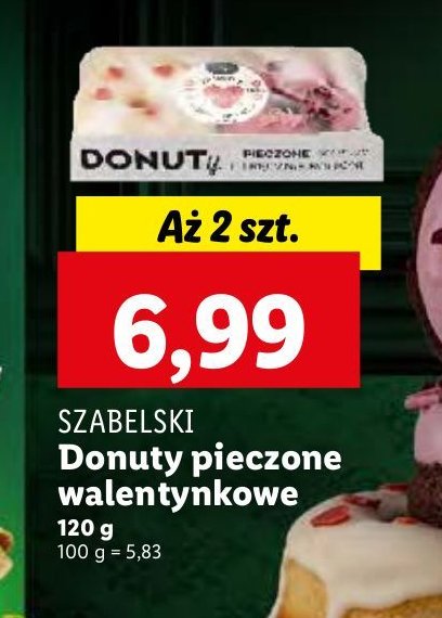 Donut pieczony walentynkowy Cukiernia szabelski promocja w Lidl