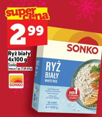 Ryż biały Sonko 4x100 g promocja w TOPAZ