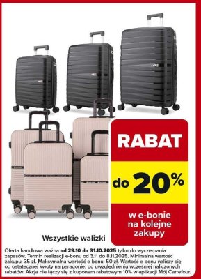 Walizki wszystkie walizki promocja w Carrefour