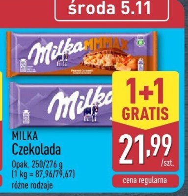 Czekolada  różne rodzaje promocja w Aldi