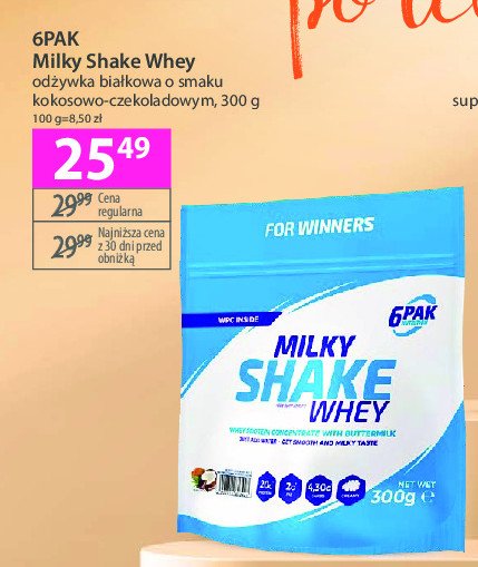 Odżywka białkowa kokosowo-czekoladowa Whey milky shake promocja