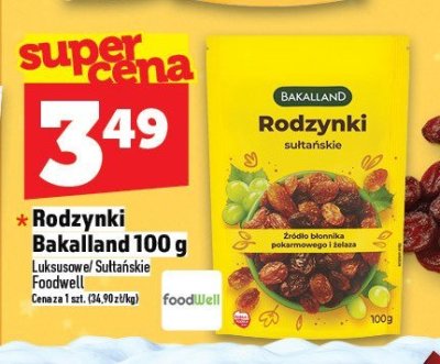 Rodzynki Bakalland 100 g promocja w TOPAZ