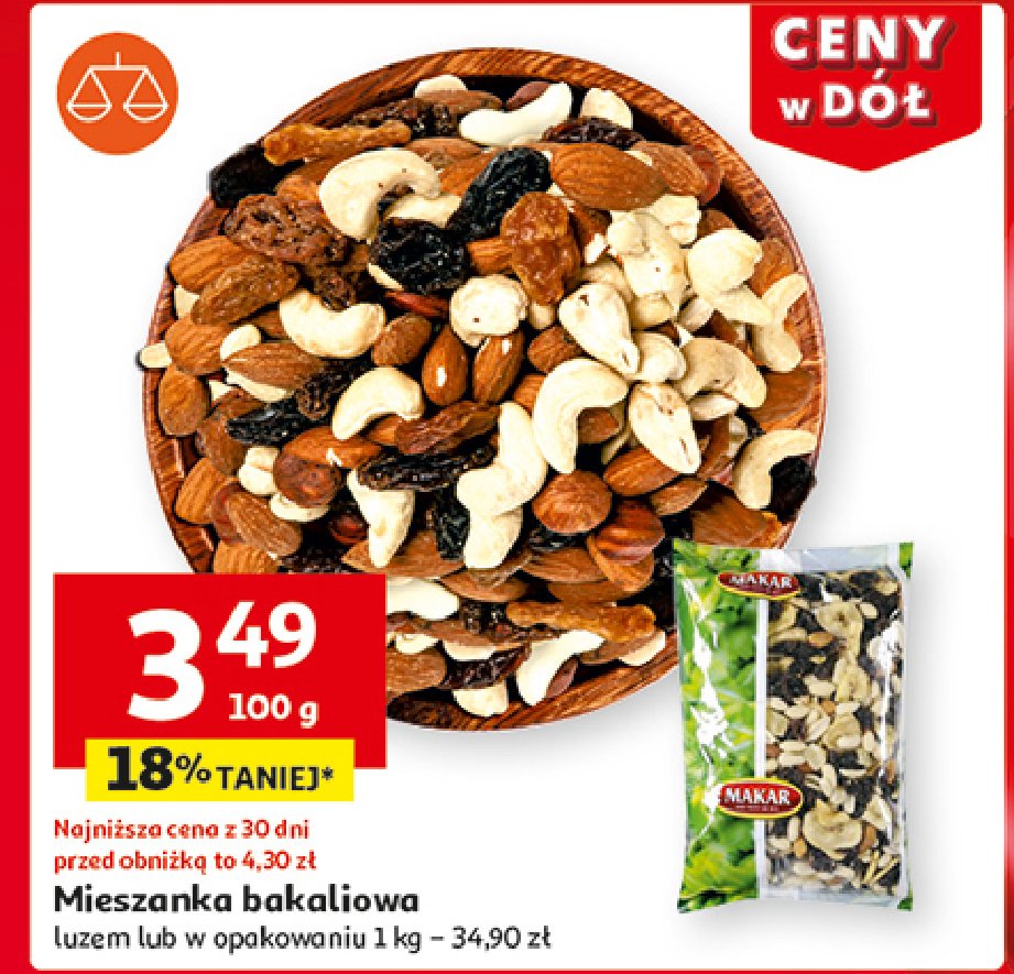 Mieszanka bakaliowa Makar promocja w Auchan