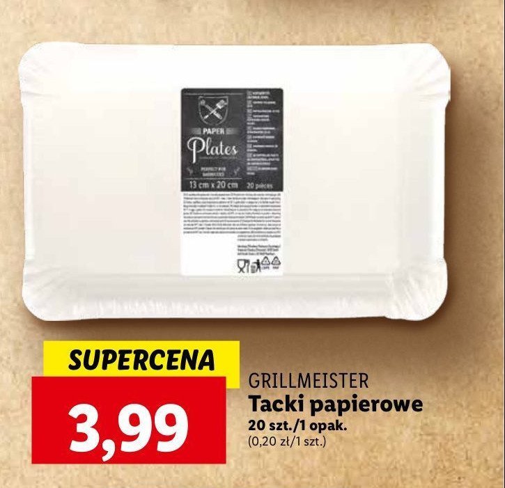 Tacki papierowe Grill meister promocja