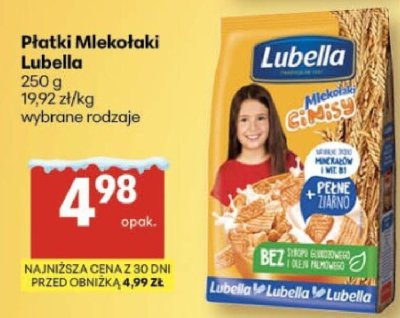 Płatki Mlekołaki Lubella promocja w Delikatesy Centrum