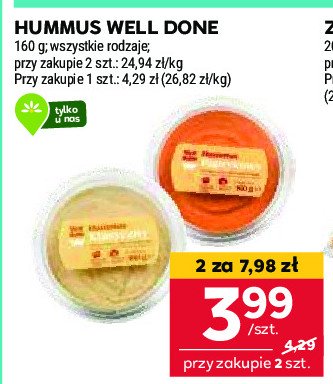 Hummus paprykowy Well done promocja