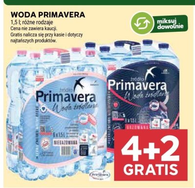 Woda PRIMAVERA 1,5l promocja w Stokrotka