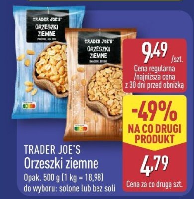 Orzeszki ziemne Trader Joe's promocja w Aldi