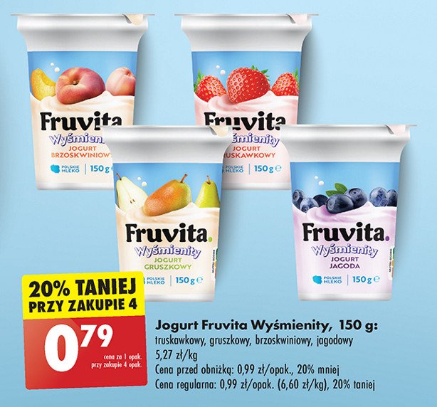 Jogurt gruszkowy Fruvita wyśmienity promocja