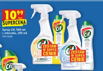 Spray do kuchni + mleczko do czyszczenia lemon Cif zestaw promocja