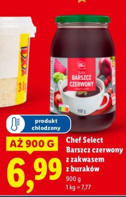 Barszcz Chef Select czerwony z zakwasem z buraków 900g promocja w Lidl