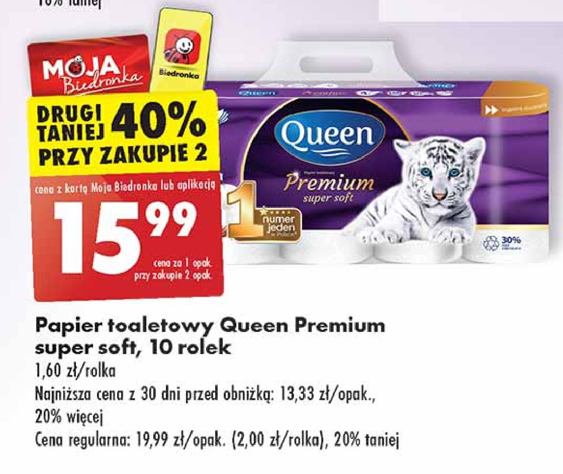 Papier toaletowy super soft Queen premium promocja