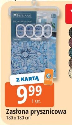 Zasłona prysznicowa 180 x 180 cm promocja w Leclerc