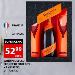 Wino + 2 kieliszki Mionetto prosecco promocja