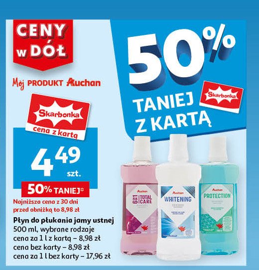 Płyn do higieny jamy ustnej total care Auchan promocja