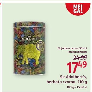 Herebata black tropical z kawałkami owoców Adalbert's tea promocja