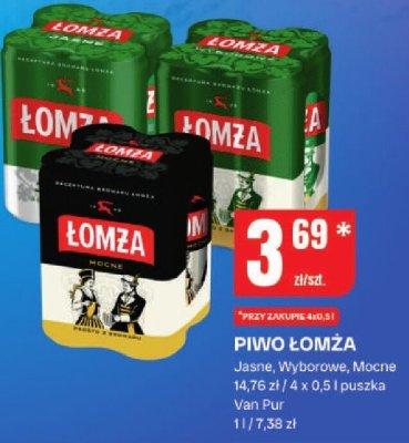 Piwo Łomża Jasne, Wyborowe, Mocne promocja w Chorten
