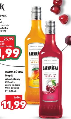 Napój alkoholowy BARMAŃSKA 21% alk., różne rodzaje 0,5 l butelka promocja w Kaufland