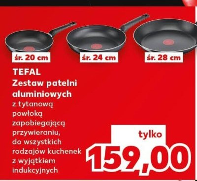 Zestaw patelni aluminiowych promocja w Kaufland