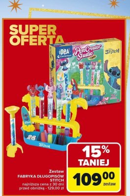 Zestaw fabryka długopisów STITCH promocja w Carrefour