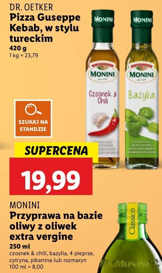 Oliwa z oliwek pikantna Monini flavoured promocja