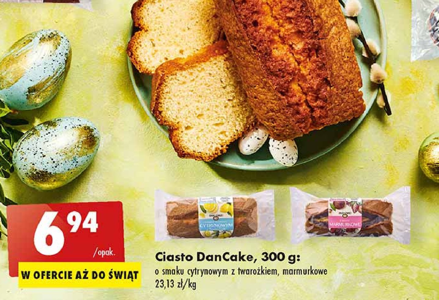 Ciasto cytrynowe z twarożkiem Dan cake promocja