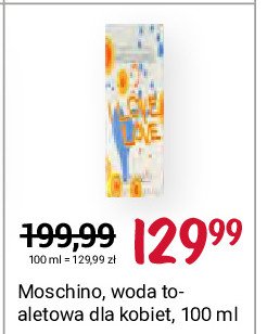 Woda toaletowa Moschino cheap&chic i love love promocja
