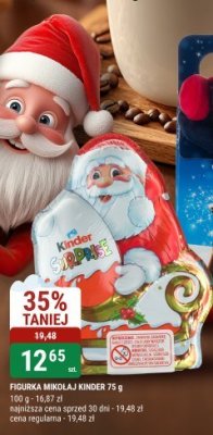 Figurka Mikołaj Kinder 75 g promocja w bi1