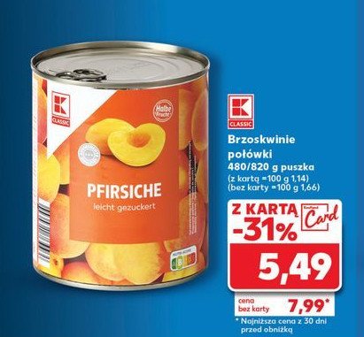 Brzoskwinie połówki K-classic promocja