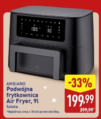 Frytkownica Air Fryer AMBIANO 9l promocja w Aldi