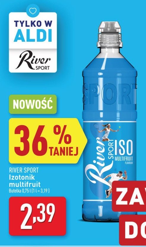 Napój multifruit River sport promocja w Aldi