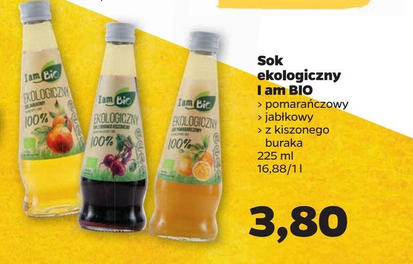 Sok 100% jabłkowy I am bio promocja