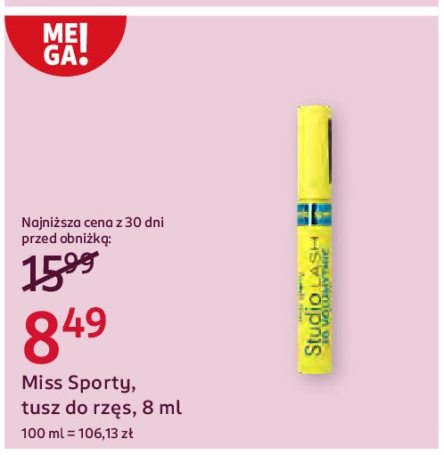 Tusz do rzęs Miss sporty studio lash promocja