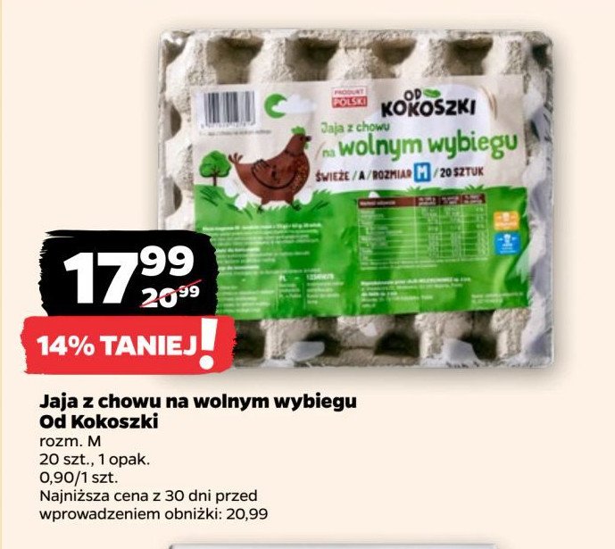 Jaja m Od kokoszki promocja w Netto