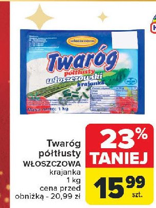 Twaróg półtłusty Włoszczowa promocja