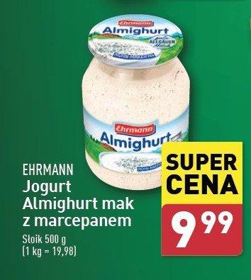 Jogurt marcepanowy Ehrmann almighurt promocja