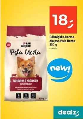 Półmiękka karma dla psa Psia Uczta promocja w Dealz