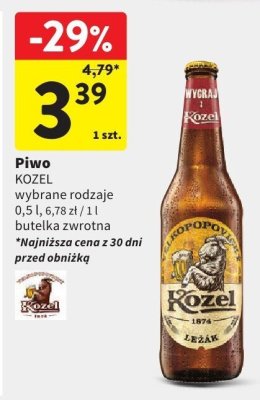Piwo Kozel promocja w Intermarche
