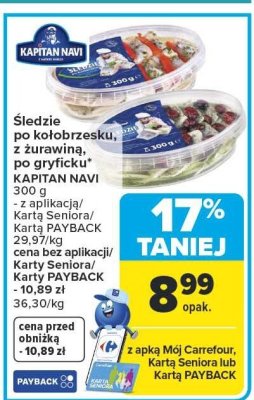 Śledzie po kołobrzesku Kapitan Navi promocja w Carrefour Market