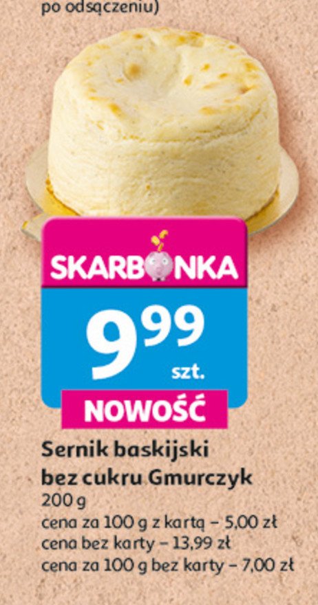 Sernik baskijski bez cukru GMURCZYK promocja