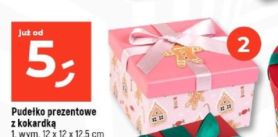 Pudełko prezentowe z kokardką 14 x 14 x 12,5 cm promocja w Dealz
