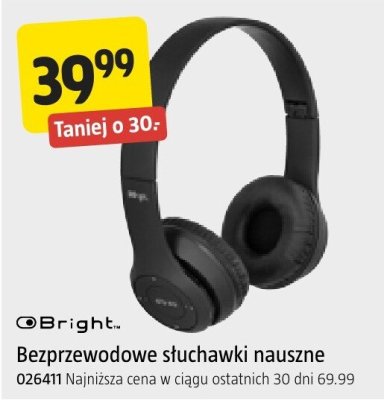 Bezprzewodowe słuchawki nauszne Bright promocja w Jula