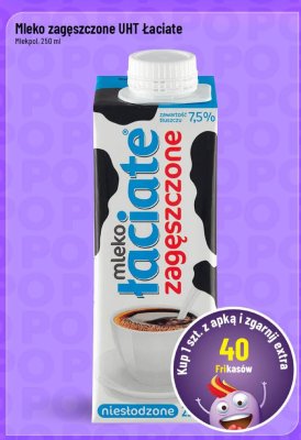 Mleko zagęszczone UHT Łaciate promocja w POLOmarket