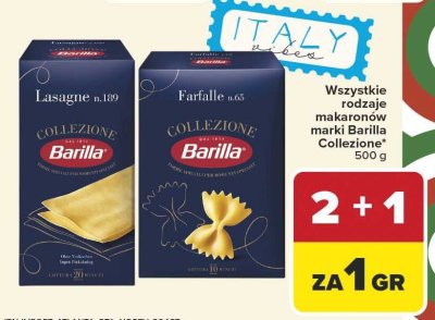 Makaron Lasagne Barilla Collezione promocja w Carrefour