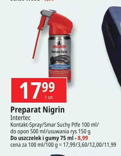 Preparat do uszczelek i gum Nigrin promocja