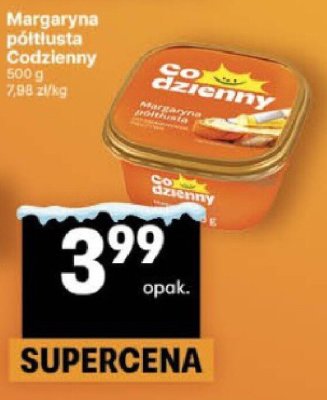 Margaryna półtłusta Codzienny promocja w Delikatesy Centrum