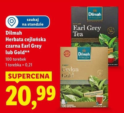 Herbata Dilmah Herbata cejlońska czarna Earl Grey lub Gold promocja w Lidl