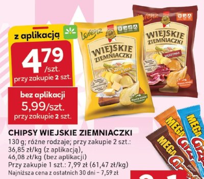 Chipsy wiejskie ziemniaczki promocja w Stokrotka